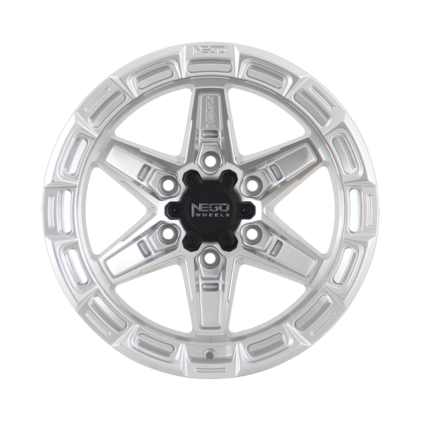 NEGU11 17x8.5 ET0 (6x139.7) CB106.2- Silver Machined Face