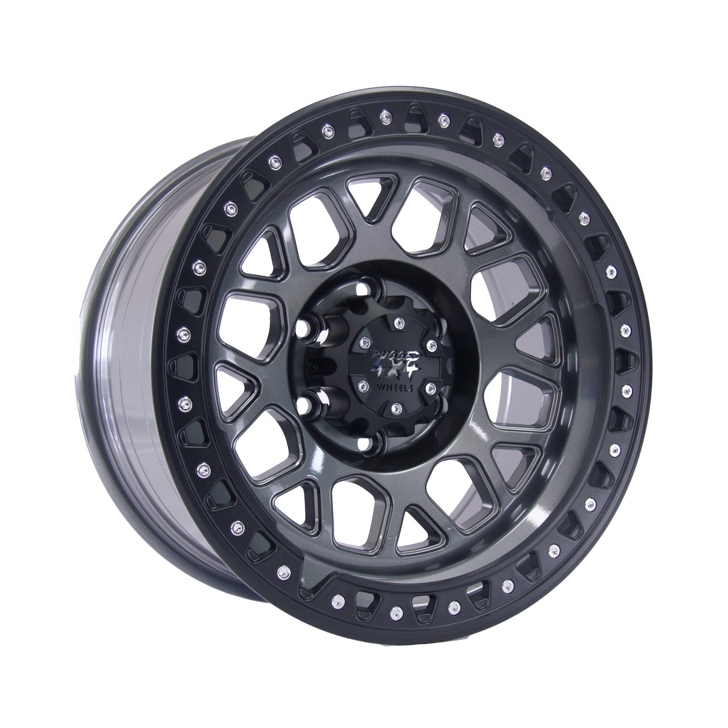 Rugged Storm Alloy Wheel 17x9 (6x139.7) ET0 CB110 -Gun gray with black lip