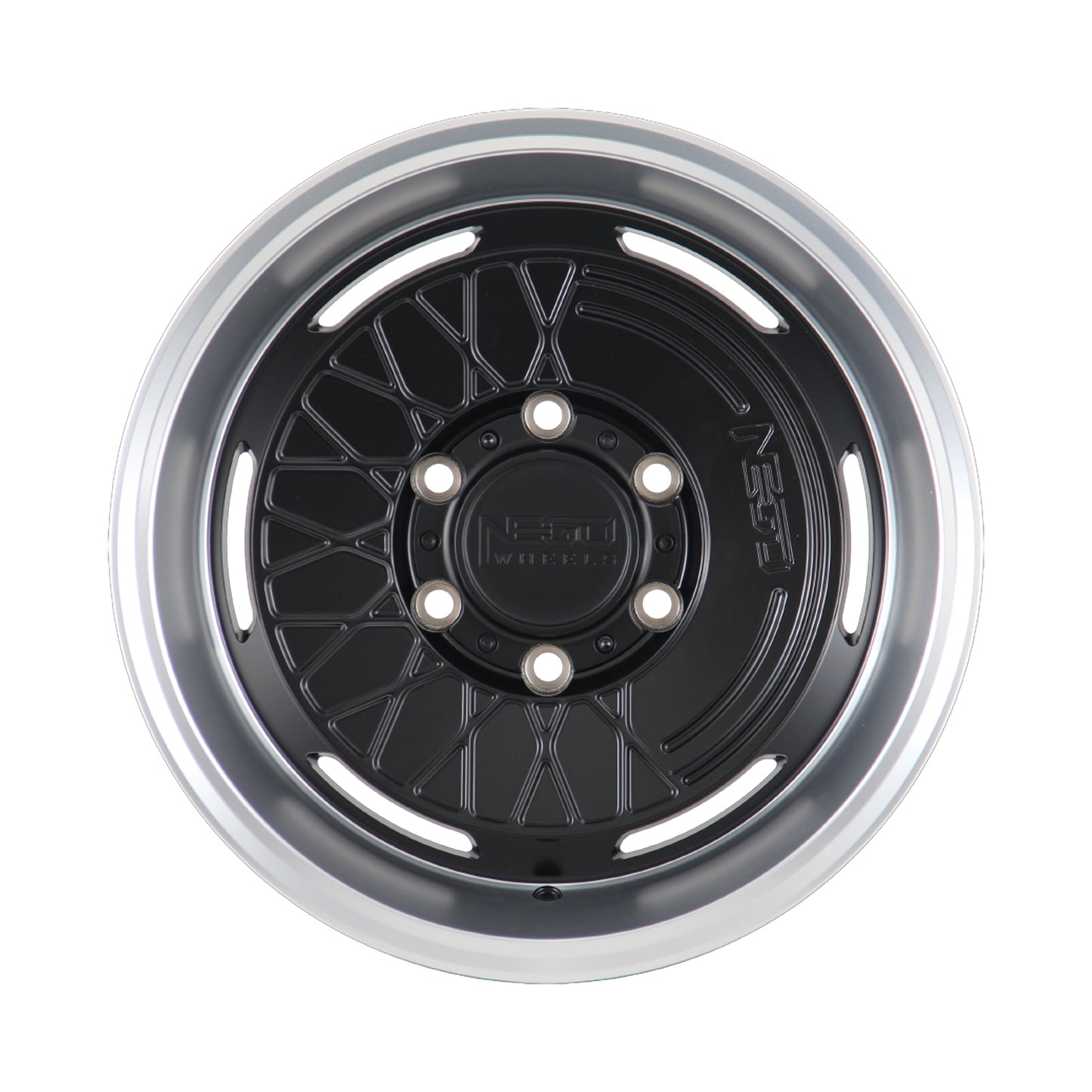 NEGU05 17x8.5 ET0 (6x139.7) CB110 - matte black + machined lip