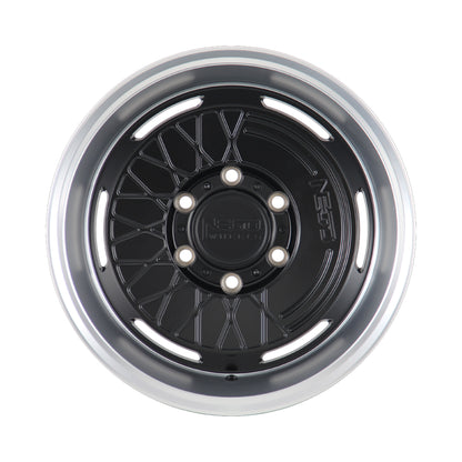 NEGU05 17x8.5 ET0 (6x139.7) CB110 - matte black + machined lip