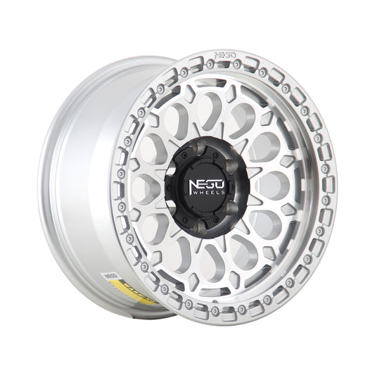 NEGU06 17x8.5 ET-12 (6x139.7) CB110- Silver Machined Face