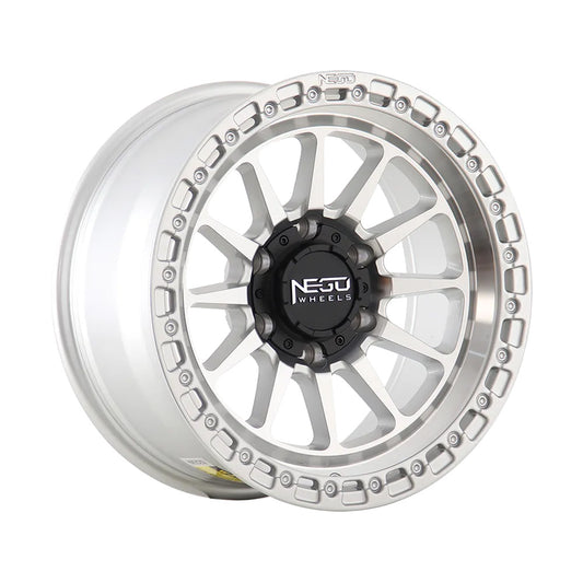NEGU07 17x8.5 ET-12 (6x139.7) CB110 - silver machine face
