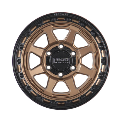 NEGU08 17x8.5 ET0 (6x139.7) CB110 - Bronze+black lip