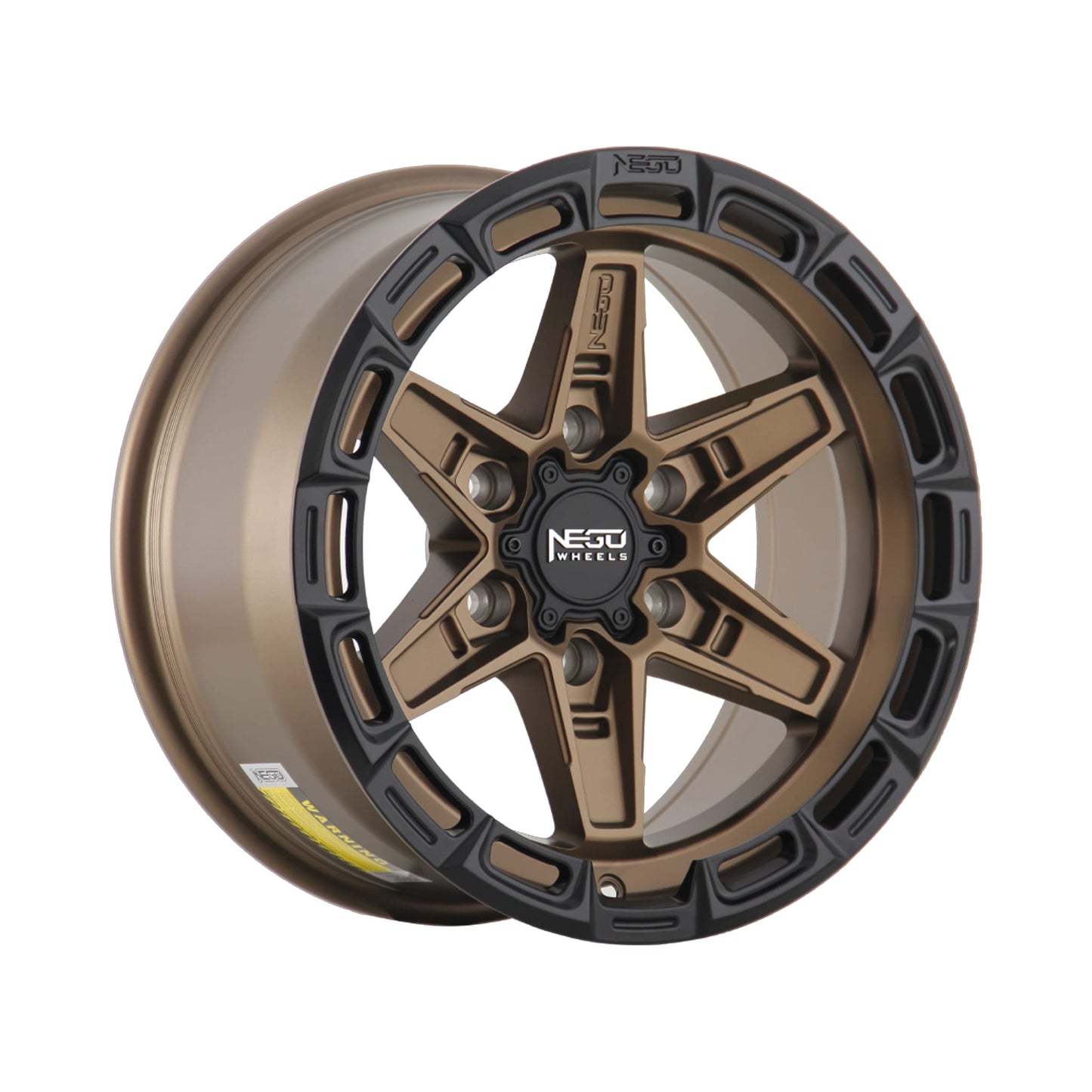 NEGU11 17x8.5 ET0 (6x139.7) CB106.2- Matte Bronze with Matte Black Lip