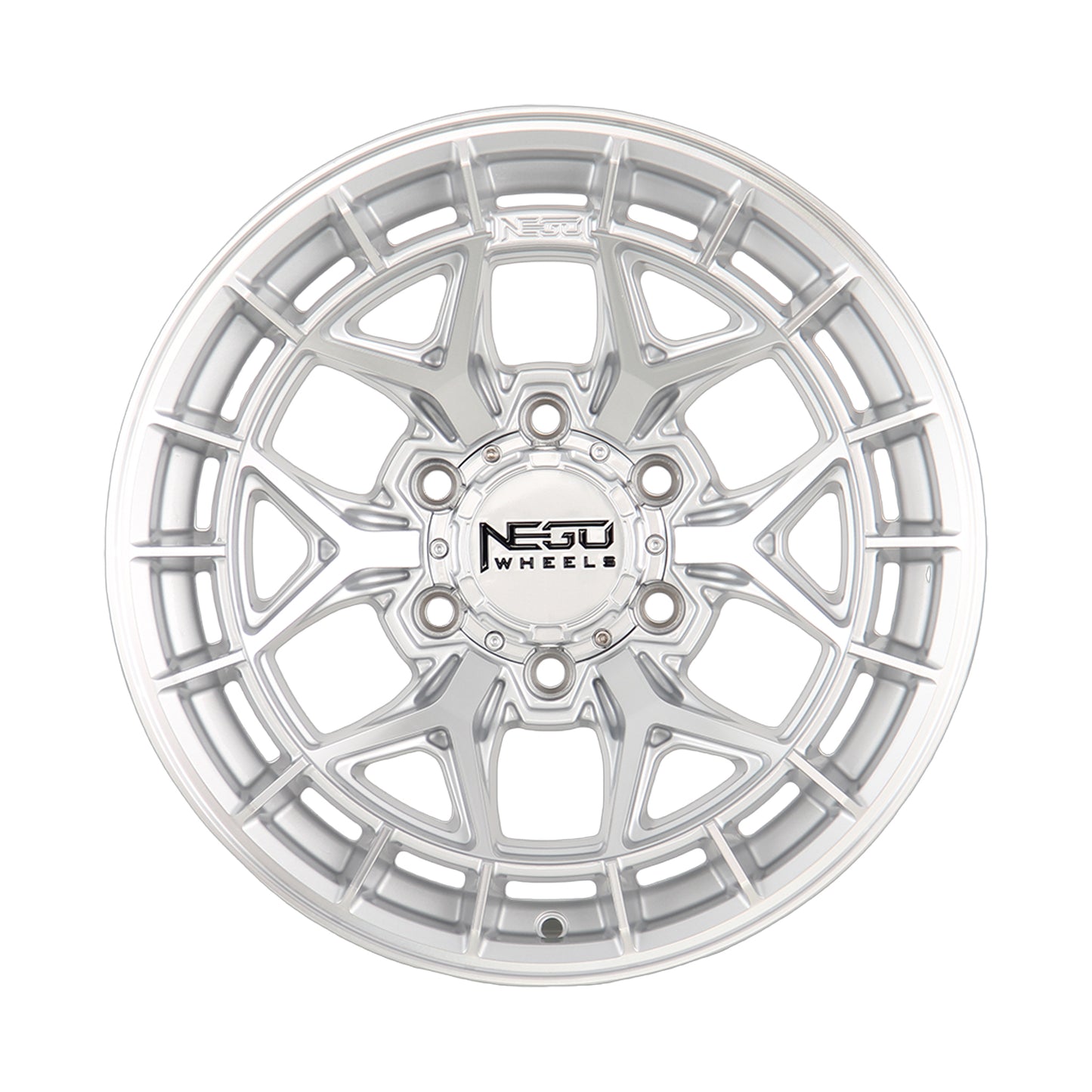 NEGU13-17x8.5 ET15 (6x139.7) CB106.2- Silver Machined Face