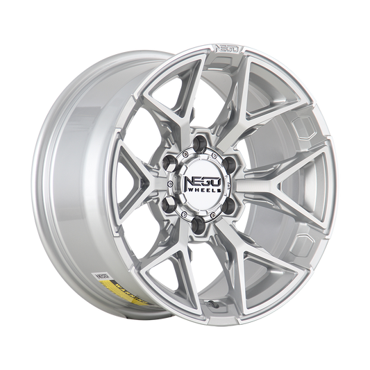 NEGU14 - 17x8.5 ET25 (6x139.7) CB106.2 - Silver Machined Face
