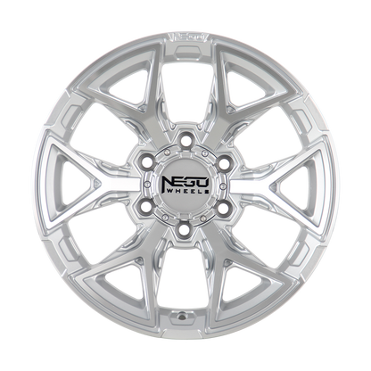 NEGU14 - 17x8.5 ET15 (6x139.7) CB106.2 - Silver Machined Face