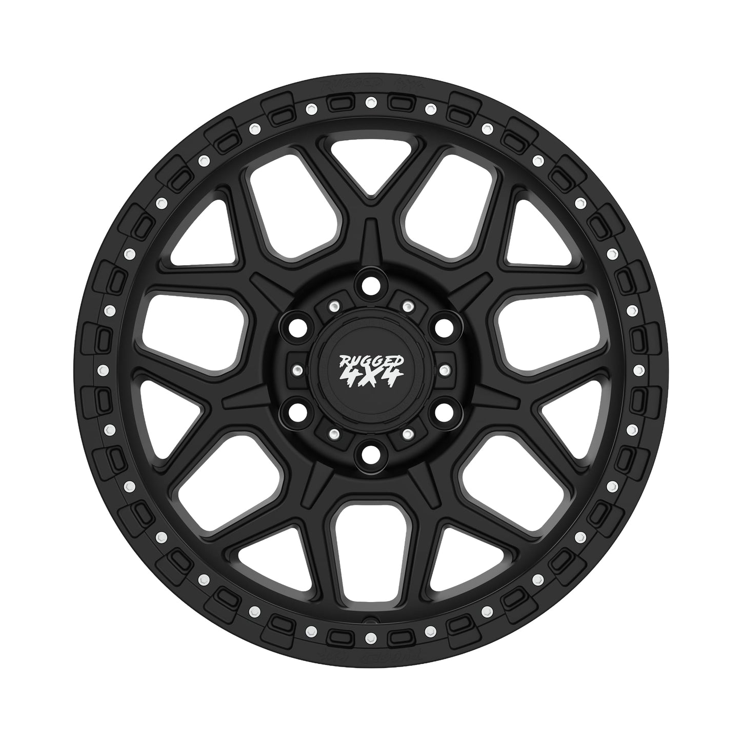 Rugged 4x4 IMPACT Alloy wheel 17x9 (6x139.7) ET15 CB110.15 - Satin black
