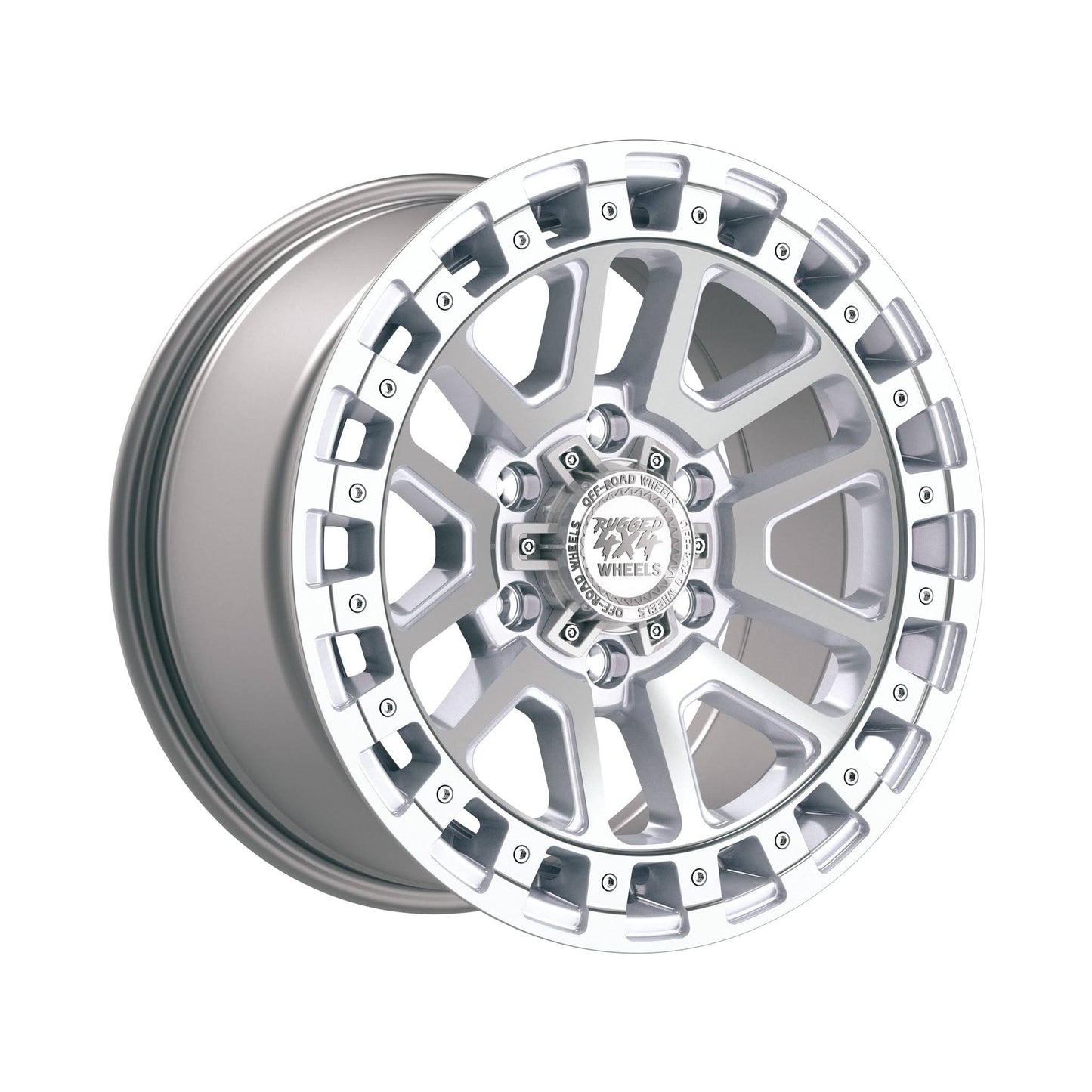 Rugged 4x4 HAVOC Alloy wheel 17x9 (5X150) ET-12 CB110.15 - Silver machine face
